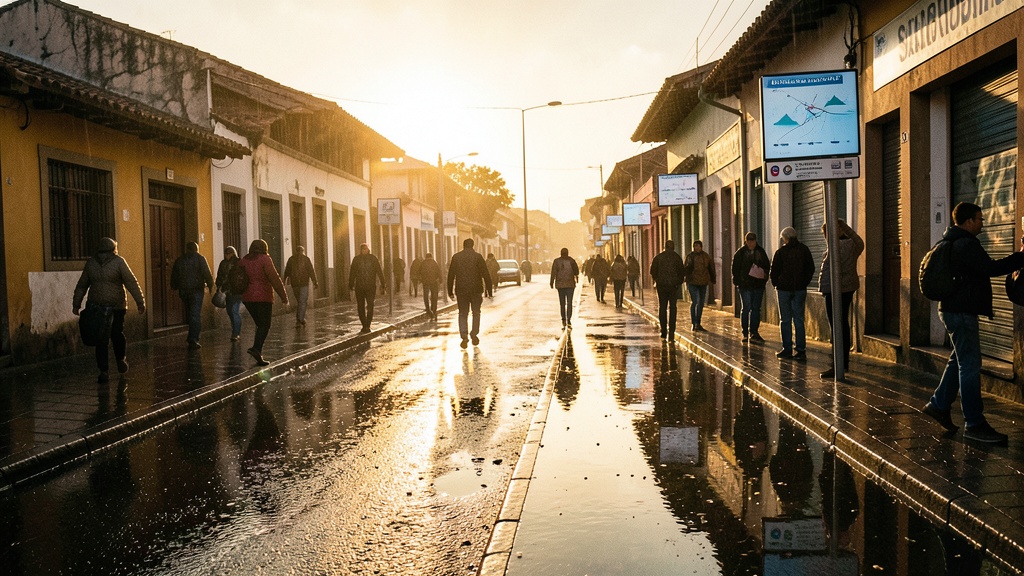 Lluvias fuertes inundaron calles de Samborondón y activaron el monitoreo