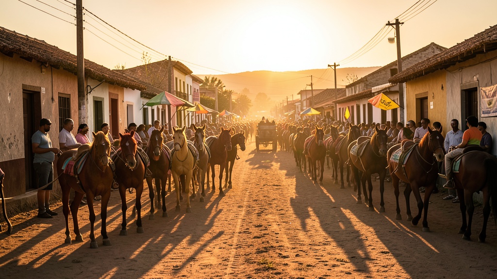 Caballos llenaron las calles de Samborondón por las fiestas patronales