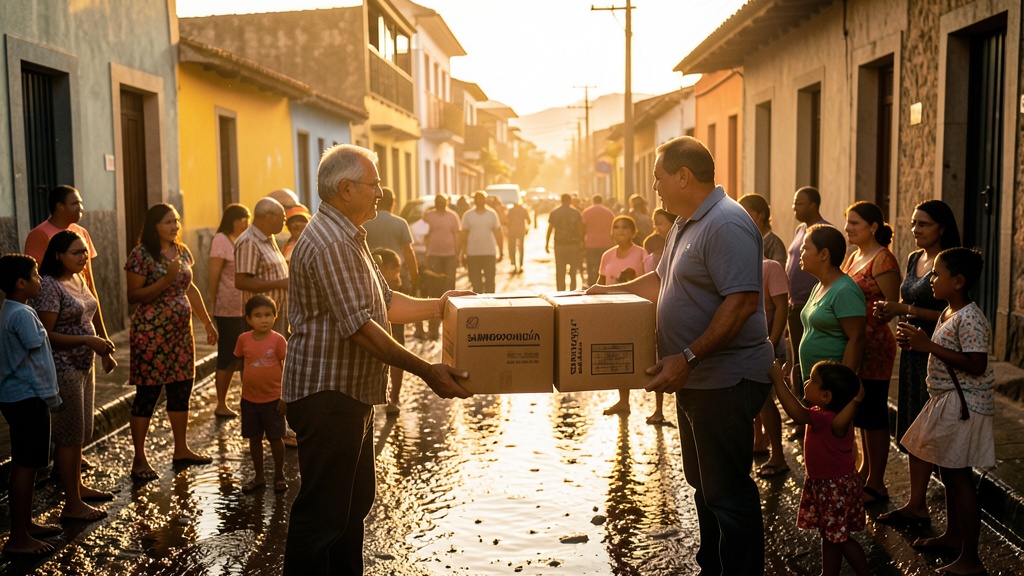 Municipalidad de Samborondón entrega kits humanitarios a familias afectadas por lluvias