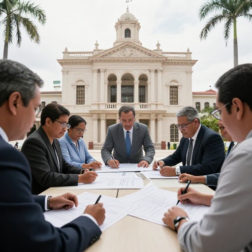 Prefecto Encalada gestiona con el BDE nueva inversión para vías del Guayas