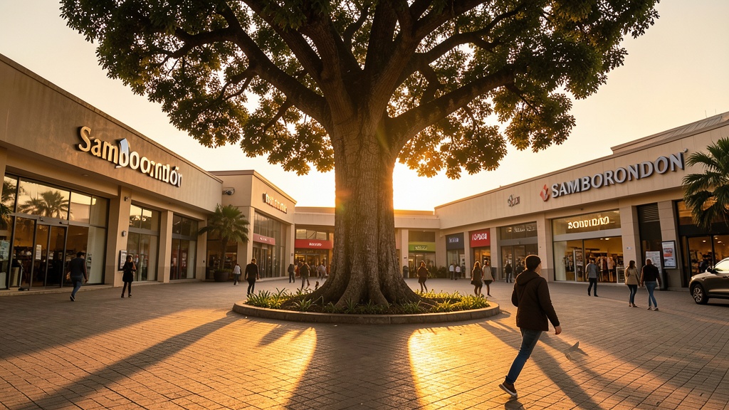 Árbol gigante ilumina Alhambra Shopping en Samborondón