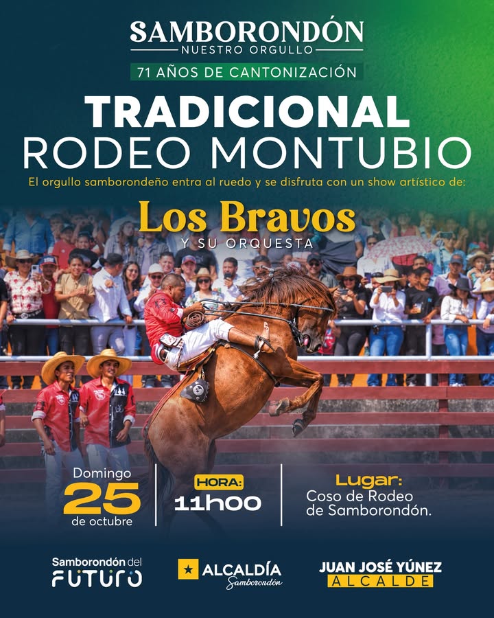 Samborondón celebra el Rodeo Montubio con tradición y música este domingo