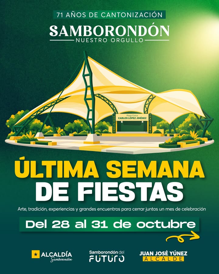 Samborondón cierra sus fiestas de cantonización con agenda cultural del 28 al 31
