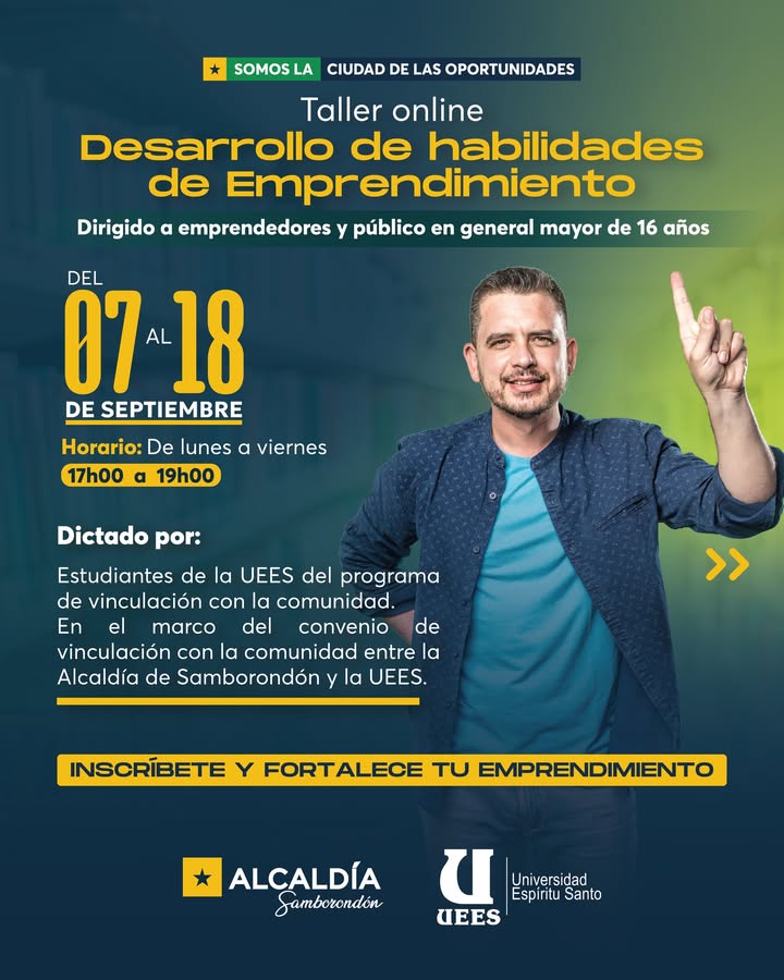 Samborondón ofrece talleres gratuitos de emprendimiento con UEES para potenciar negocios locales
