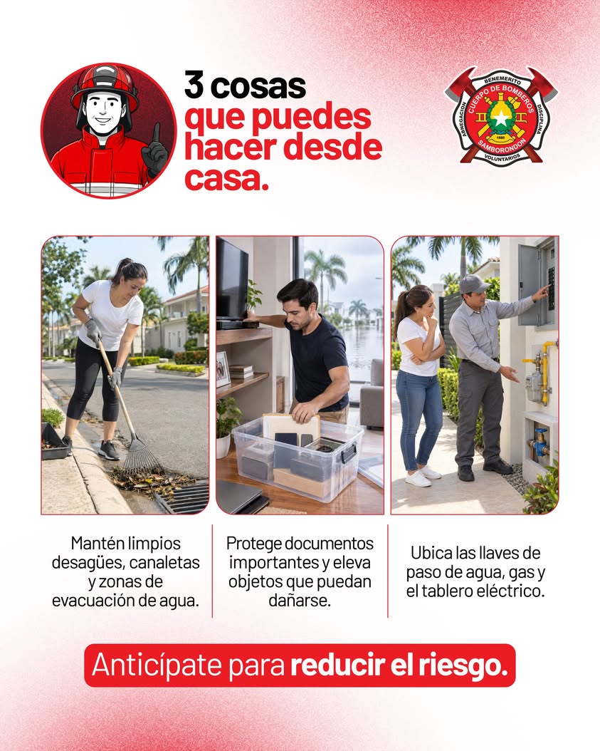 Bomberos de Samborondón recuerdan cómo proteger la casa ante lluvias