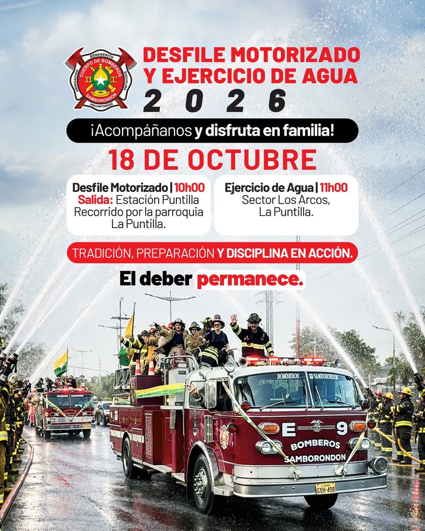 Desfile y ejercicio de agua unen a La Puntilla este domingo 18