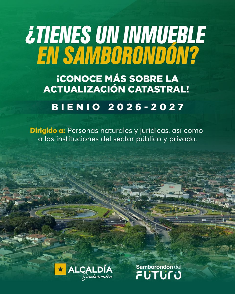 Actualización del catastro en Samborondón para 2026-2027