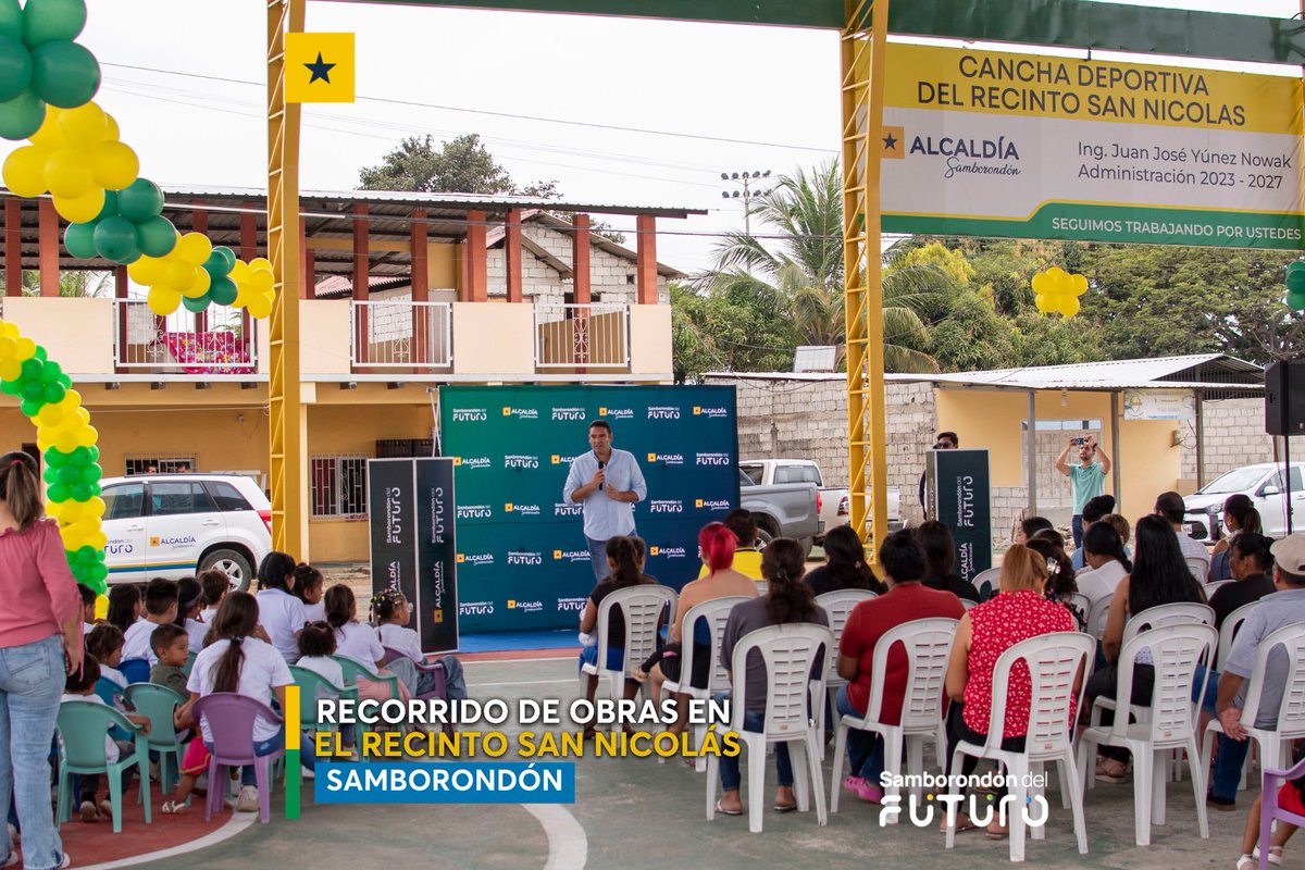 Cancha deportiva de San Nicolás se reinaugura con cubierta en Samborondón