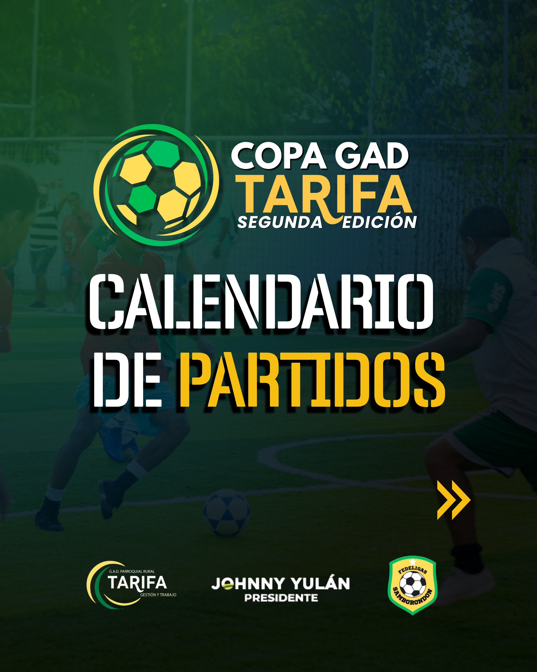 Cronograma oficial de la Copa GAD Tarifa 2026: Horarios para la categoría Senior