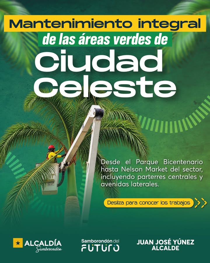 Mantenimiento integral avanza en áreas verdes de Ciudad Celeste, Samborondón