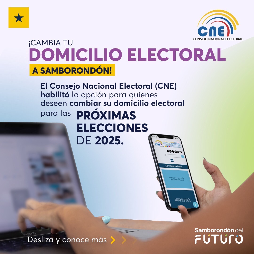 Samborondón: guía para cambiar tu domicilio electoral en línea