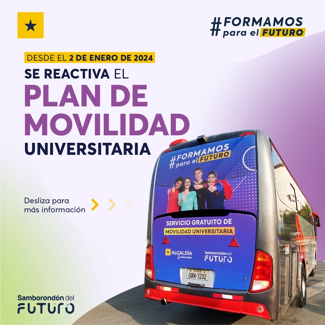 Samborondón abre inscripciones para el bus universitario gratuito