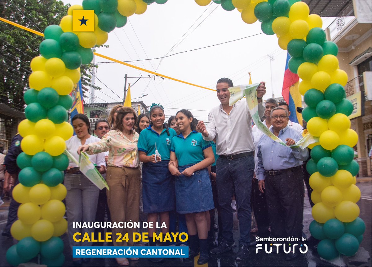 Calle 24 de Mayo renace con nuevas aceras, luces y árboles en Samborondón