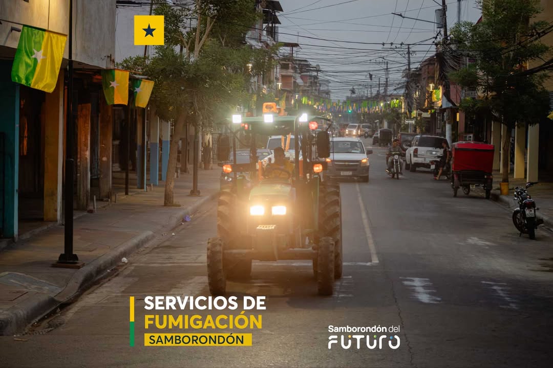 GAD Samborondón realiza fumigación en calles principales para controlar vectores