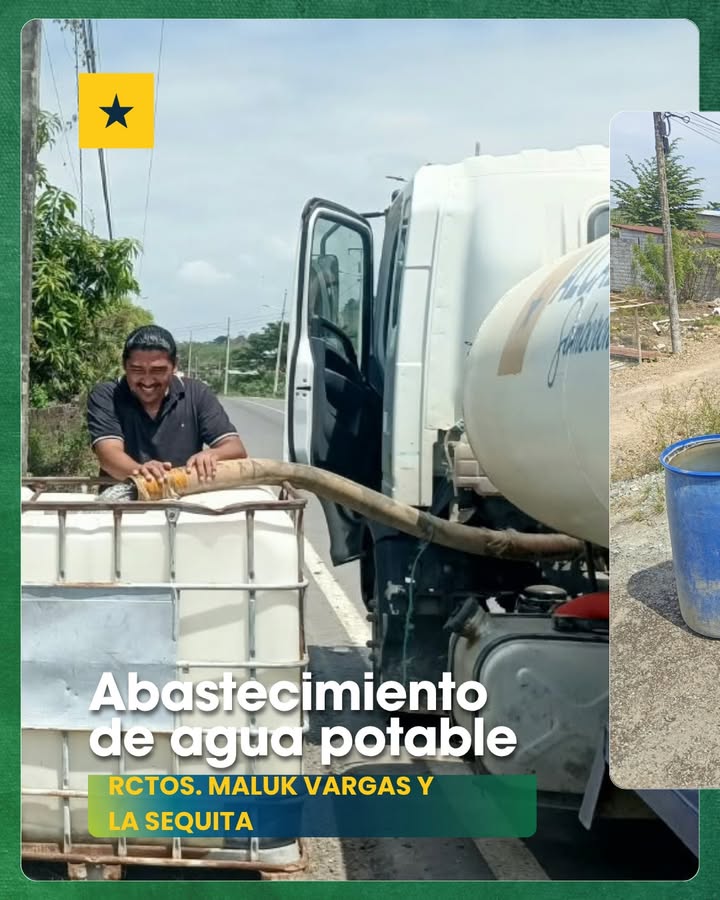 Samborondón lleva agua potable a Maluk Vargas y La Sequita ante El Niño