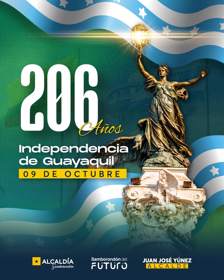 Samborondón celebra el 206 aniversario de Guayaquil con orgullo regional