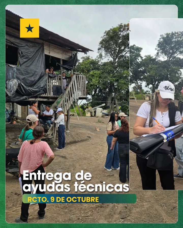 GAD Samborondón entrega sillas de ruedas y materiales a familias del Recinto 9 de Octubre