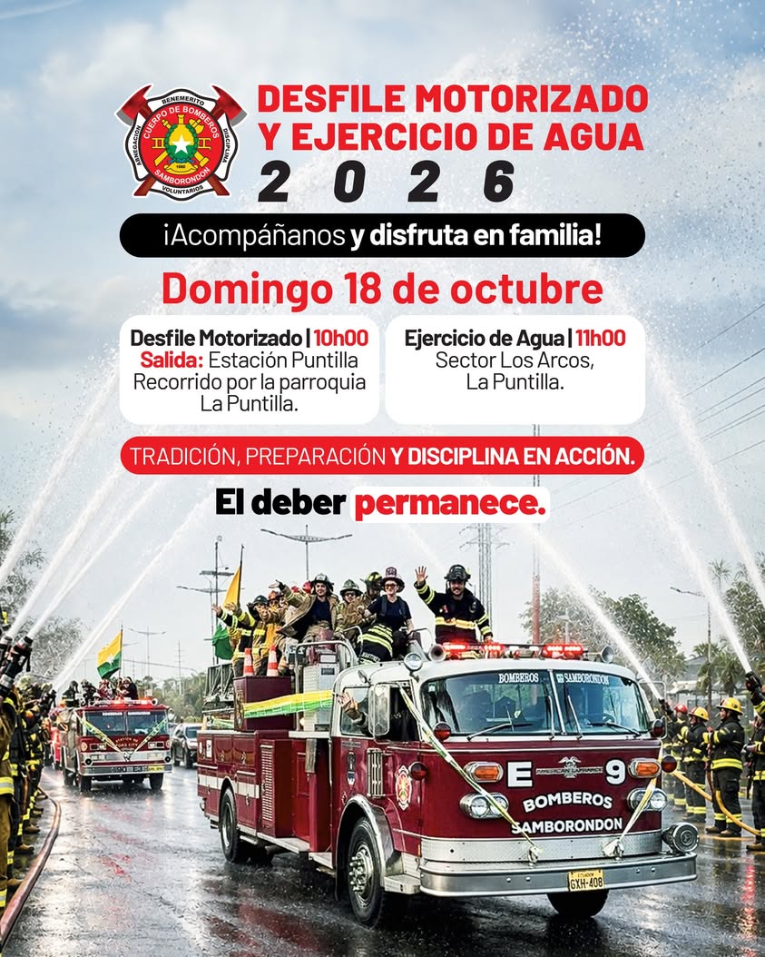 Desfile y ejercicio de agua unen a La Puntilla este domingo 18
