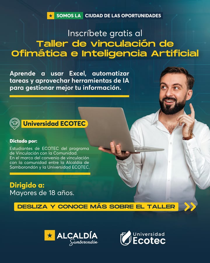 Samborondón ofrece formación digital gratuita con ECOTEC para mejorar habilidades laborales