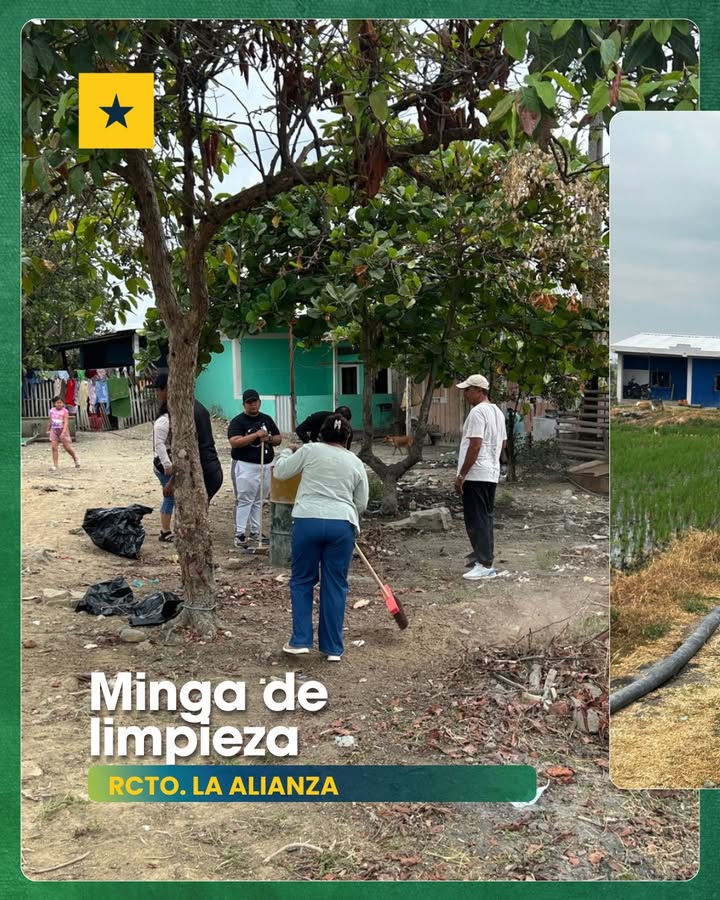 Comunidad y GAD Samborondón realizan minga de limpieza en La Alianza
