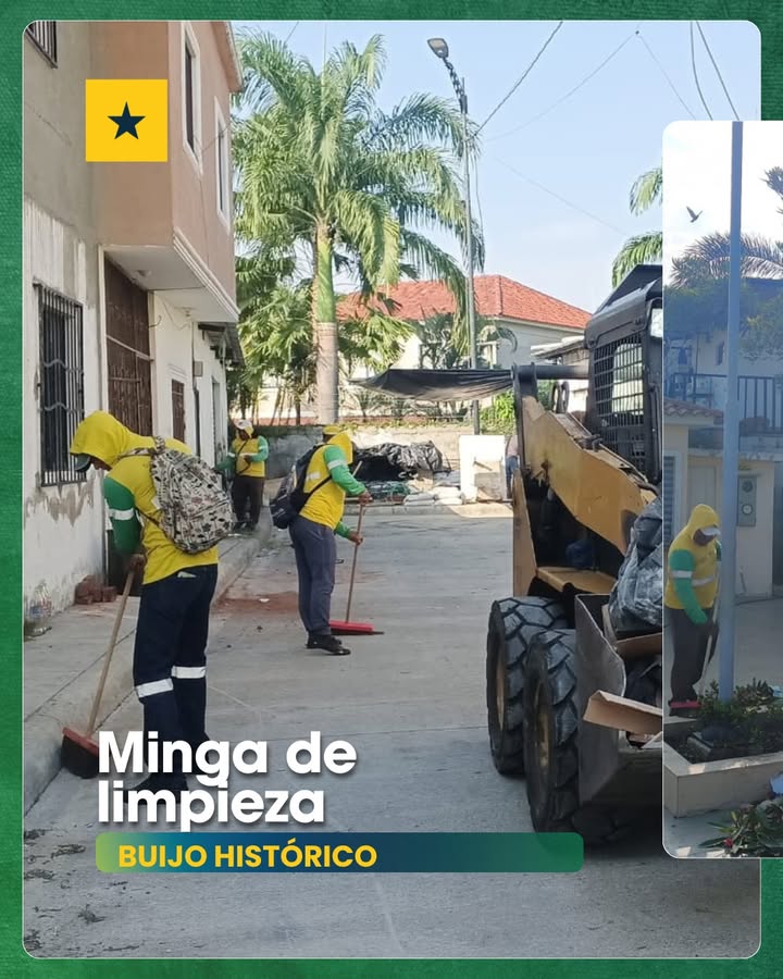 Minga comunitaria en Buijo Histórico busca orden y limpieza para sus moradores